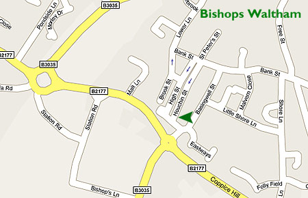 bishops waltham map